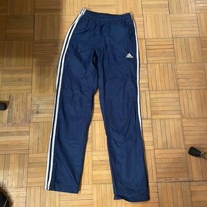 Blue Adidas XS bag material track pants